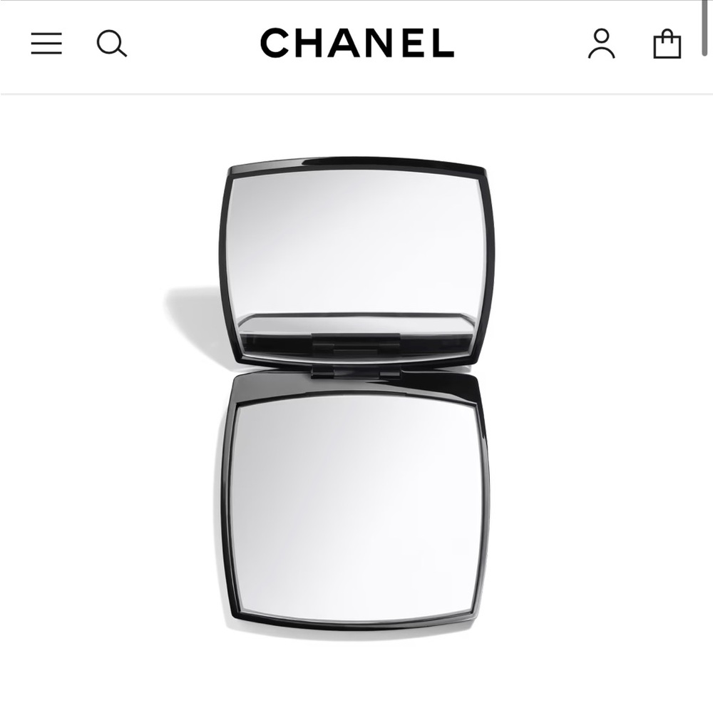 CHANEL Sleek Black Makeup Mirror